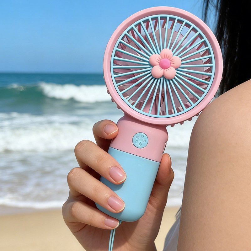 Single Speed Mini Rechargeable fan Random colours