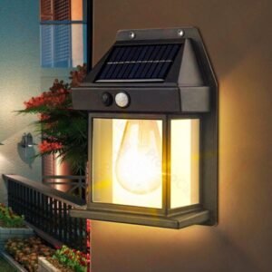 Outdoor Solar Wall Light with Motion Sensor Waterproof LED Safety Light for Patio Outdoor Deck Porch Barn Balcony