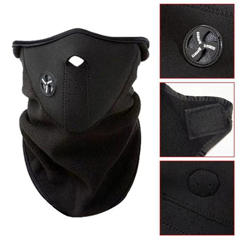 Winter Thermal Half Face Mask Windproof Dustproof Breathable Polar Fleece Cover for Cycling Motorcycle Ski Enthusiasts - Image 9