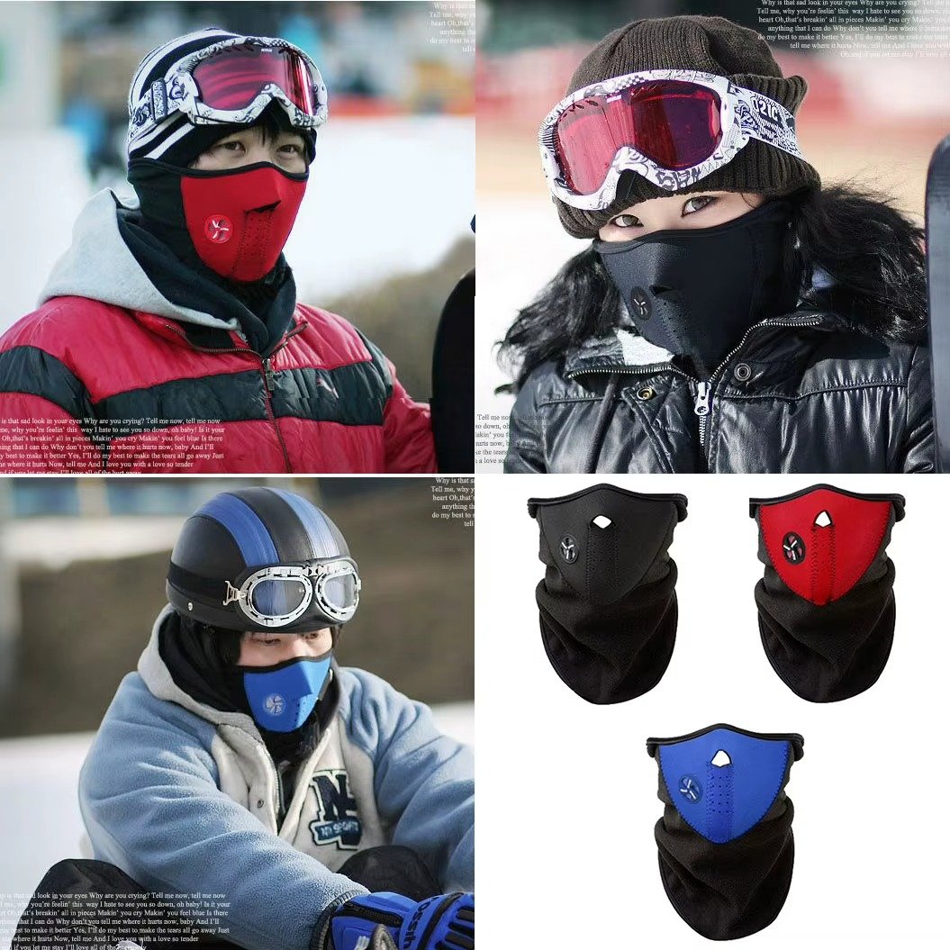Winter Thermal Half Face Mask Windproof Dustproof Breathable Polar Fleece Cover for Cycling Motorcycle Ski Enthusiasts - Image 7