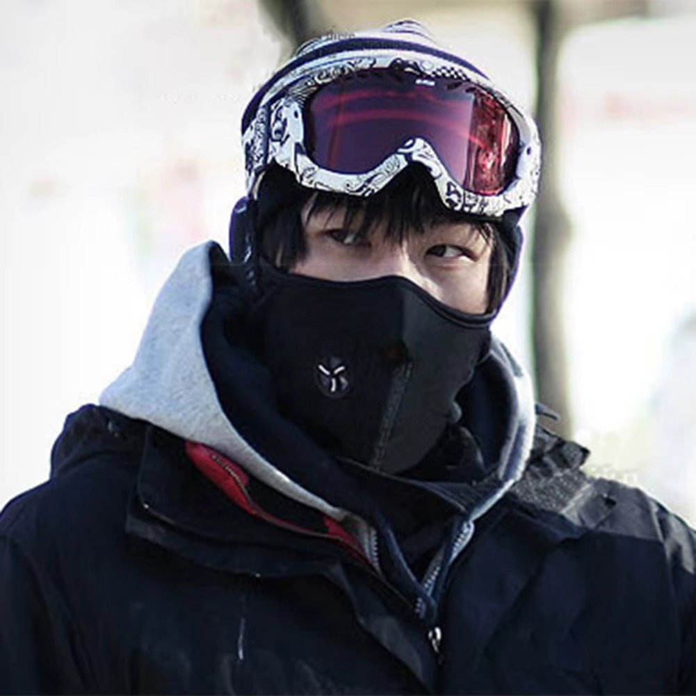 Winter Thermal Half Face Mask Windproof Dustproof Breathable Polar Fleece Cover for Cycling Motorcycle Ski Enthusiasts - Image 5