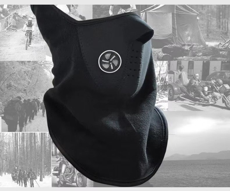 Winter Thermal Half Face Mask Windproof Dustproof Breathable Polar Fleece Cover for Cycling Motorcycle Ski Enthusiasts - Image 11