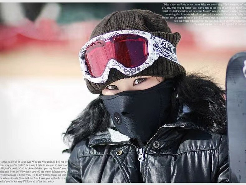 Winter Thermal Half Face Mask Windproof Dustproof Breathable Polar Fleece Cover for Cycling Motorcycle Ski Enthusiasts - Image 4