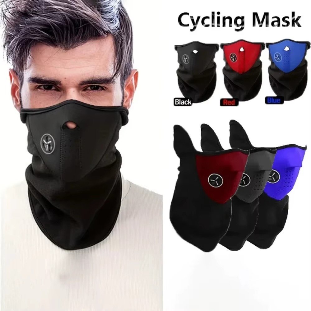 Winter Thermal Half Face Mask Windproof Dustproof Breathable Polar Fleece Cover for Cycling Motorcycle Ski Enthusiasts - Image 3