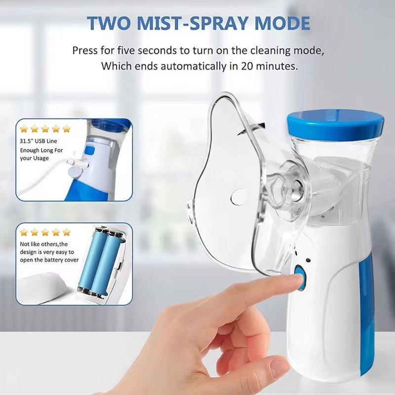 Portable mini mesh nebulizer plug in play cell operated - Image 4