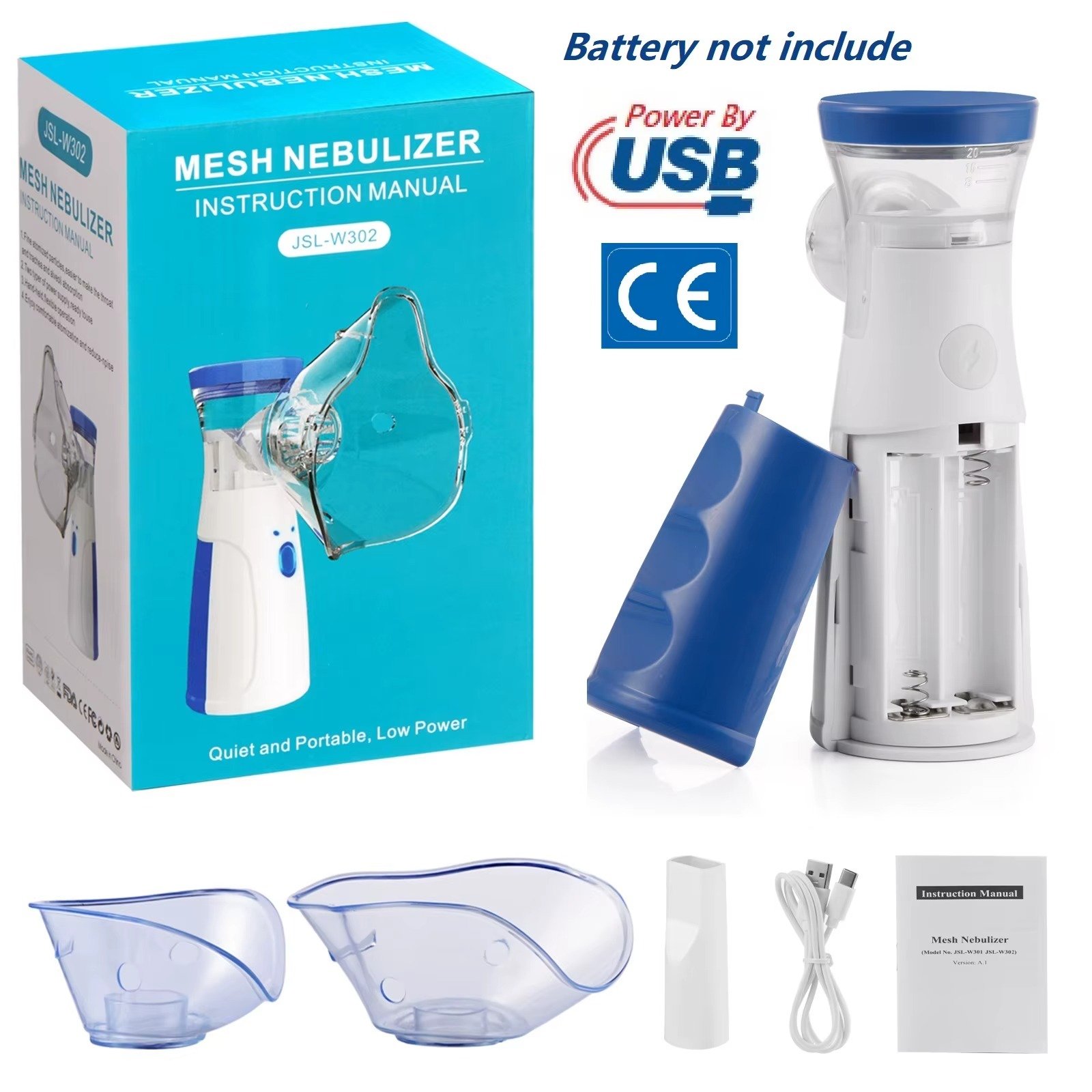 Portable mini mesh nebulizer plug in play cell operated - Image 2