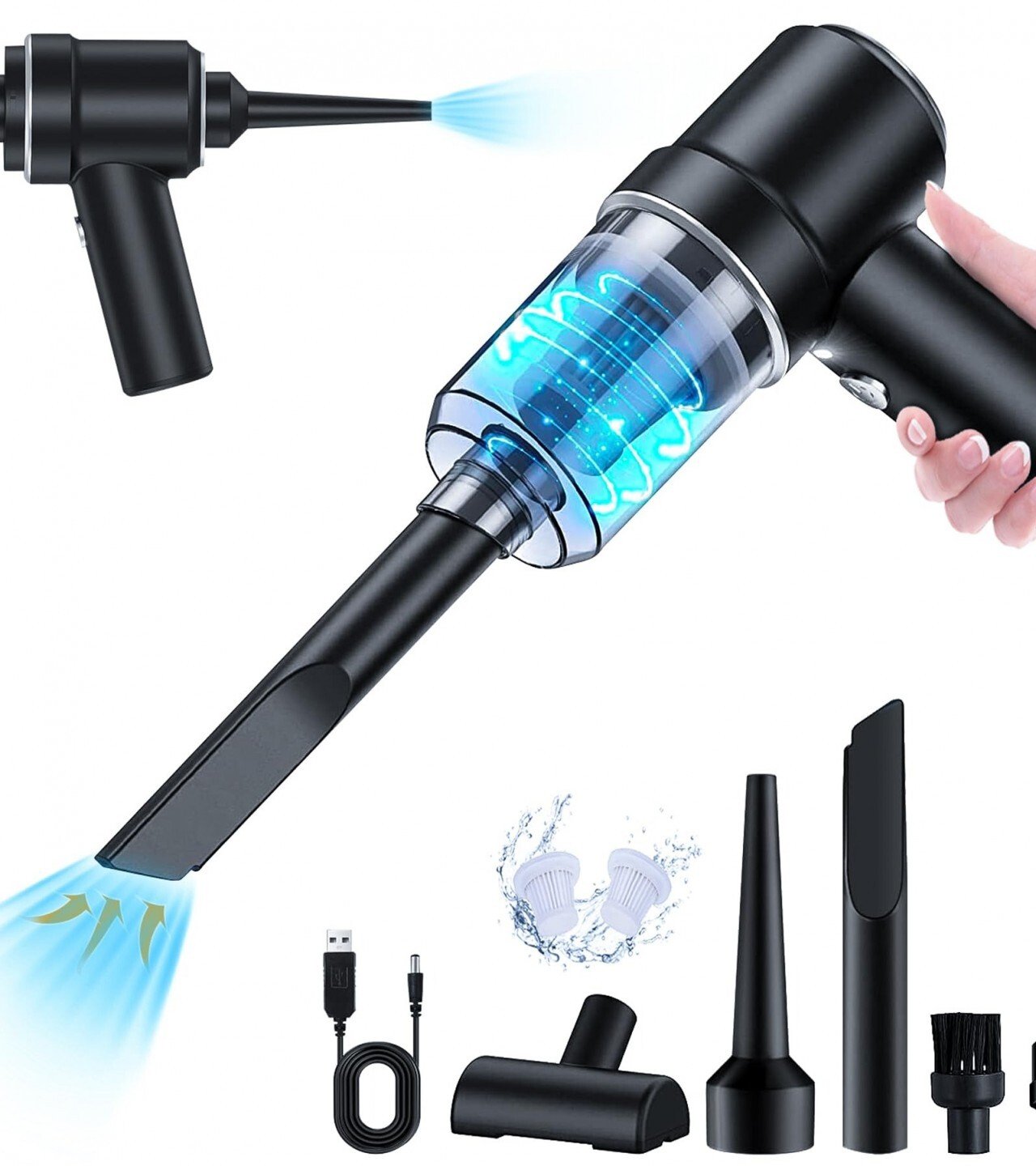 Wireless Car Vacuum Cleaner USB Charging 120mAh Portable Cleaning Appliance Mini Wet and Dry Vacuum Cleaner Household - Image 2